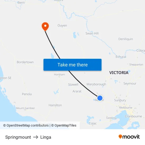 Springmount to Linga map