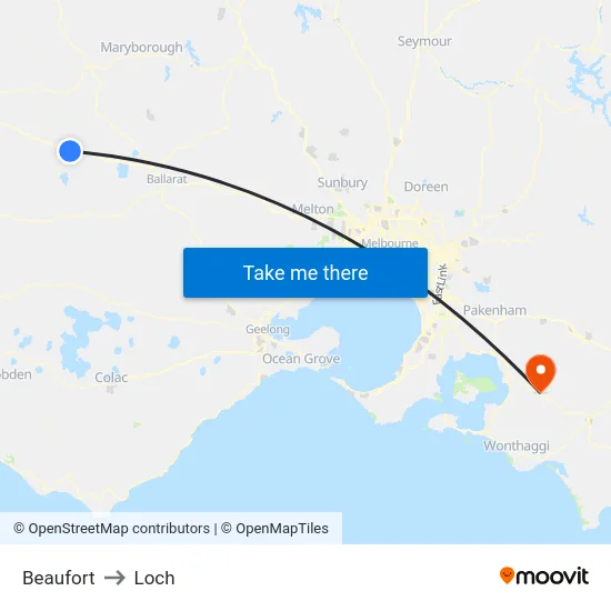 Beaufort to Loch map
