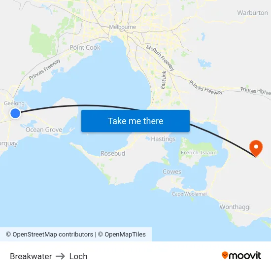 Breakwater to Loch map