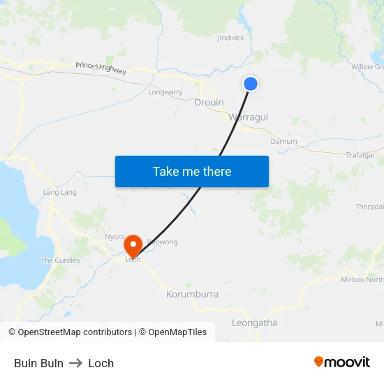 Buln Buln to Loch map