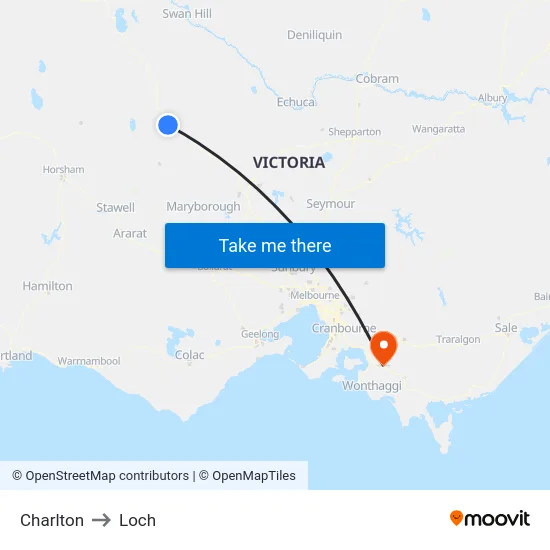 Charlton to Loch map