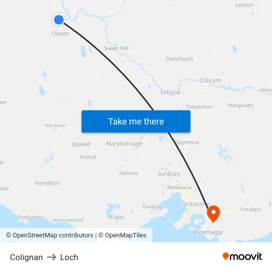 Colignan to Loch map