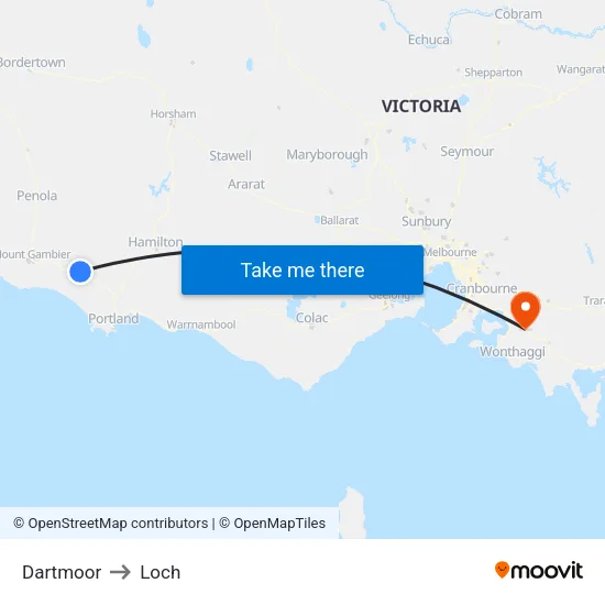 Dartmoor to Loch map