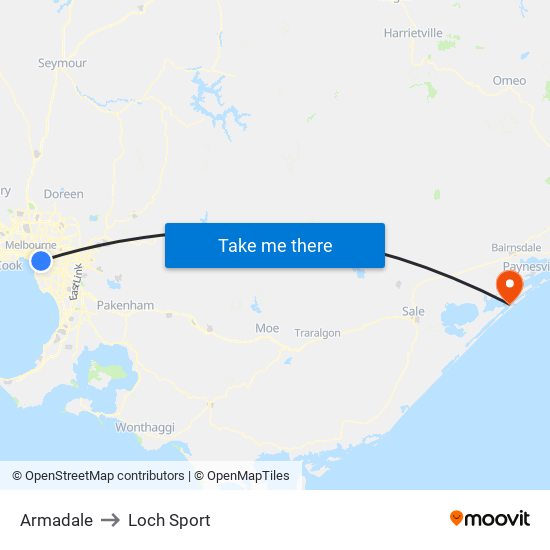 Armadale to Loch Sport map