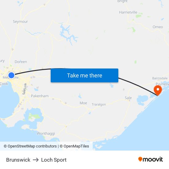 Brunswick to Loch Sport map