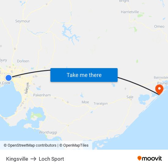 Kingsville to Loch Sport map