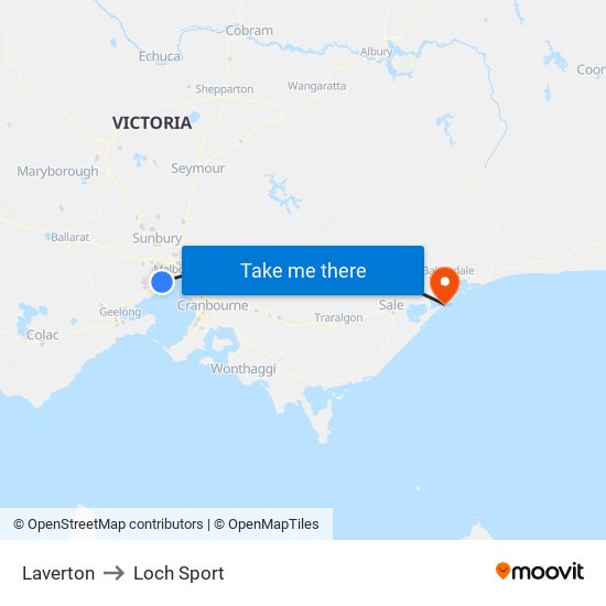 Laverton to Loch Sport map