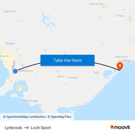 Lynbrook to Loch Sport map