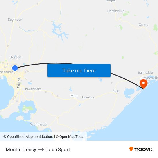 Montmorency to Loch Sport map