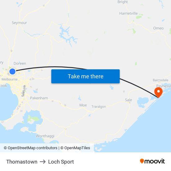 Thomastown to Loch Sport map