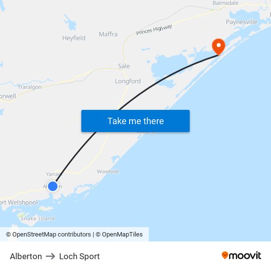 Alberton to Loch Sport map