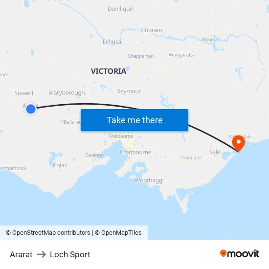 Ararat to Loch Sport map