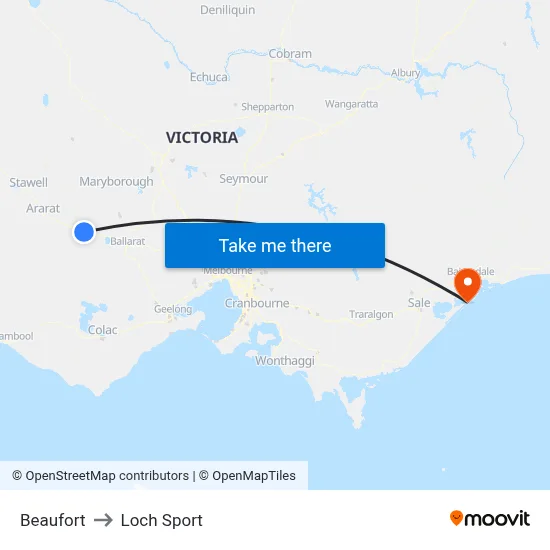 Beaufort to Loch Sport map
