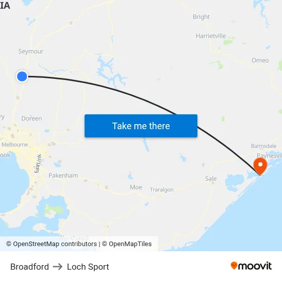Broadford to Loch Sport map