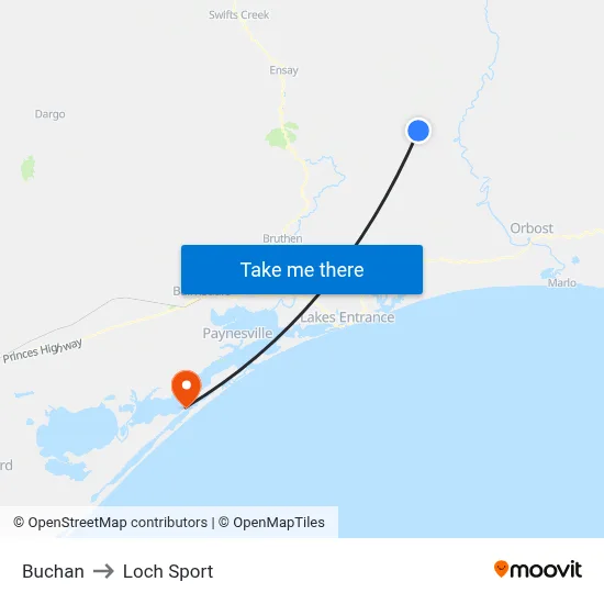 Buchan to Loch Sport map