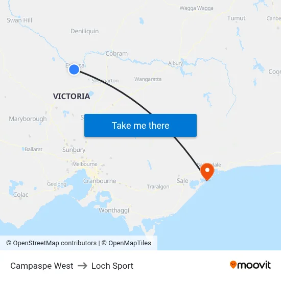 Campaspe West to Loch Sport map