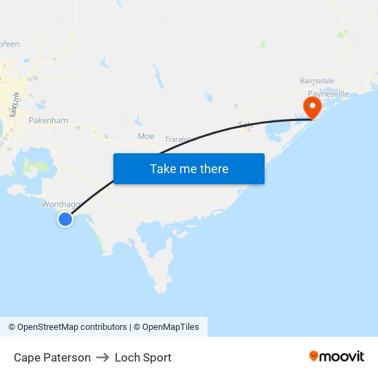 Cape Paterson to Loch Sport map