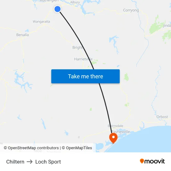 Chiltern to Loch Sport map