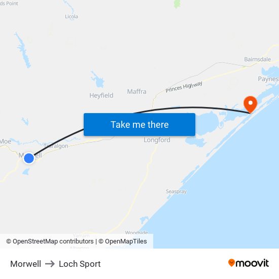 Morwell to Loch Sport map