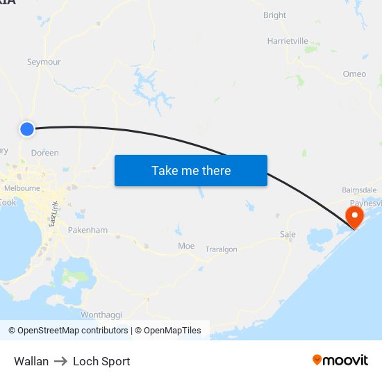 Wallan to Loch Sport map