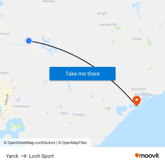 Yarck to Loch Sport map