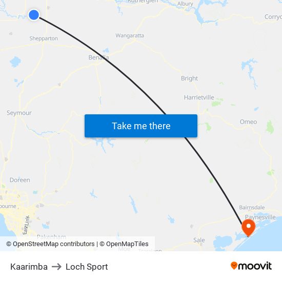 Kaarimba to Loch Sport map