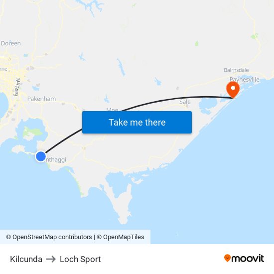 Kilcunda to Loch Sport map
