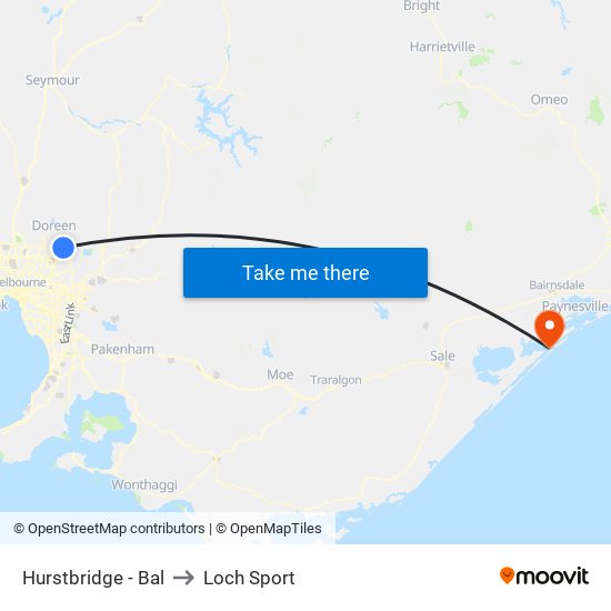 Hurstbridge - Bal to Loch Sport map