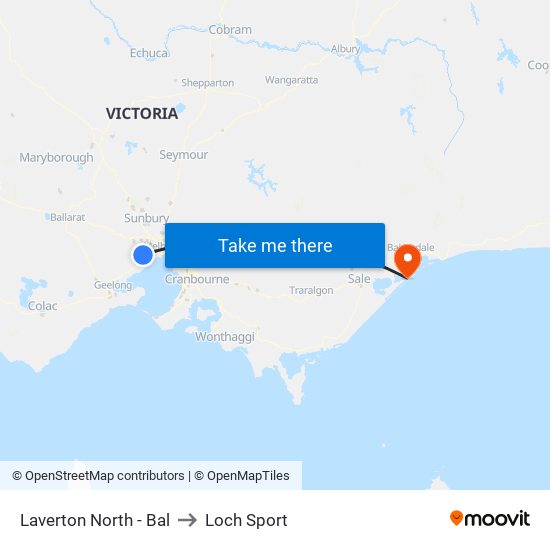 Laverton North - Bal to Loch Sport map