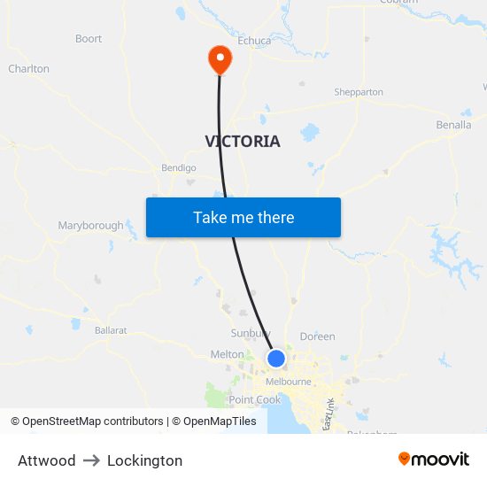 Attwood to Lockington map