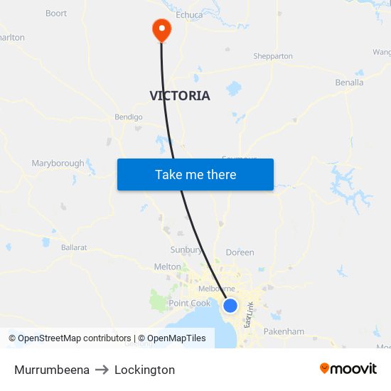 Murrumbeena to Lockington map