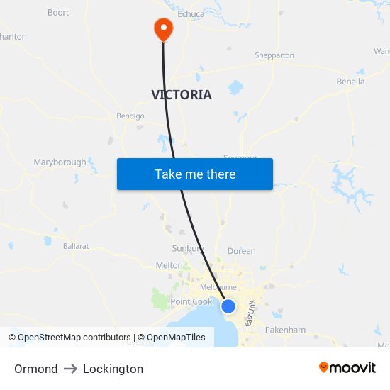 Ormond to Lockington map