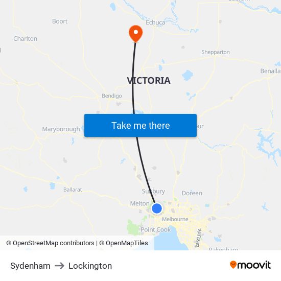 Sydenham to Lockington map