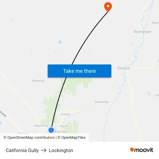 California Gully to Lockington map