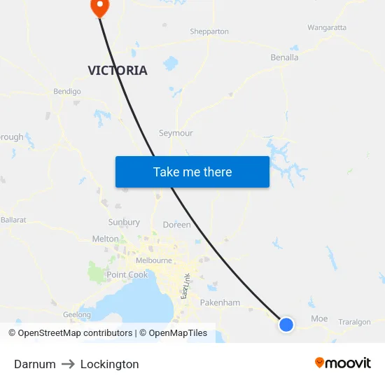 Darnum to Lockington map