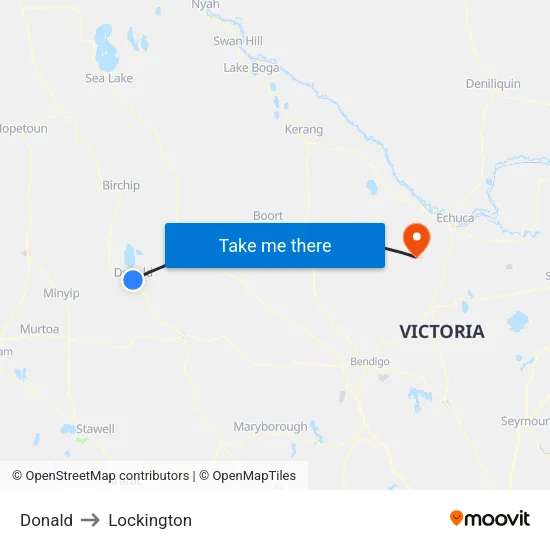 Donald to Lockington map