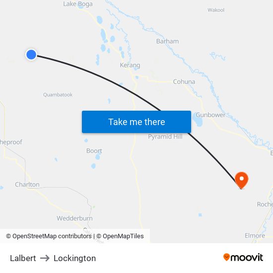 Lalbert to Lockington map