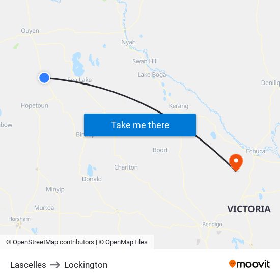 Lascelles to Lockington map