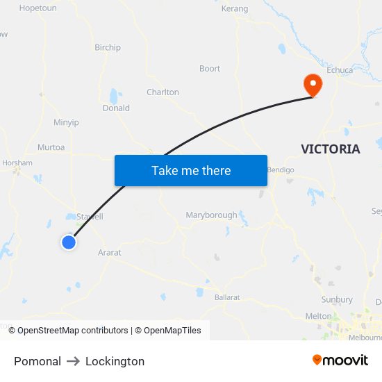 Pomonal to Lockington map