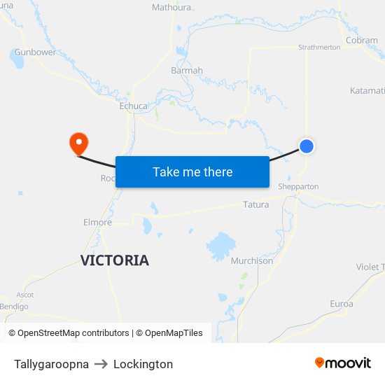 Tallygaroopna to Lockington map
