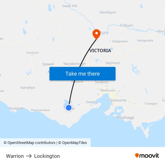 Warrion to Lockington map