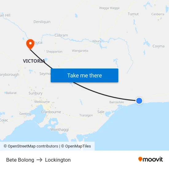 Bete Bolong to Lockington map