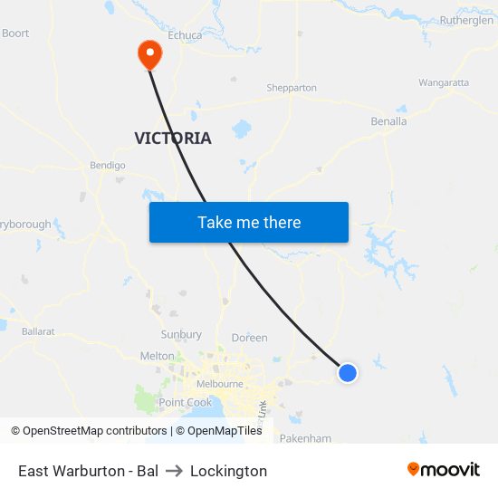 East Warburton - Bal to Lockington map