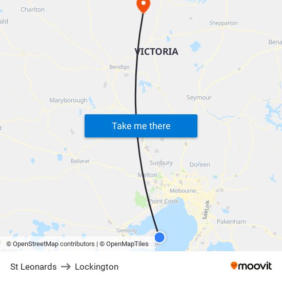 St Leonards to Lockington map