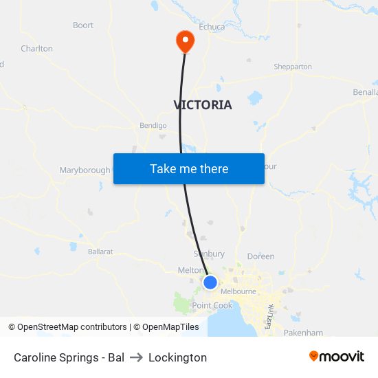 Caroline Springs - Bal to Lockington map