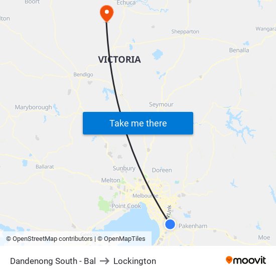 Dandenong South - Bal to Lockington map