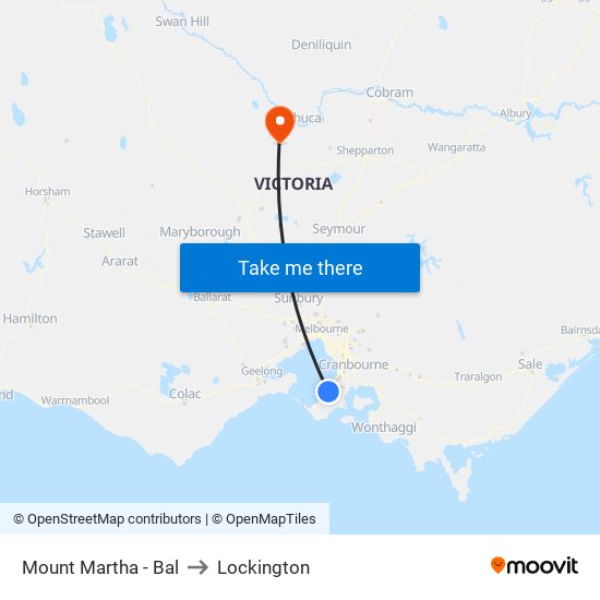 Mount Martha - Bal to Lockington map