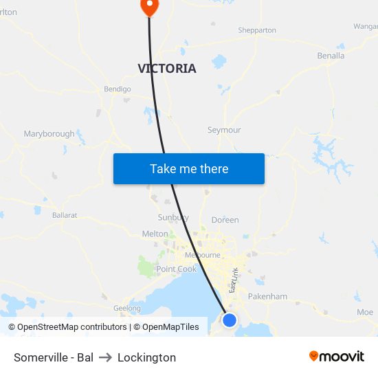 Somerville - Bal to Lockington map