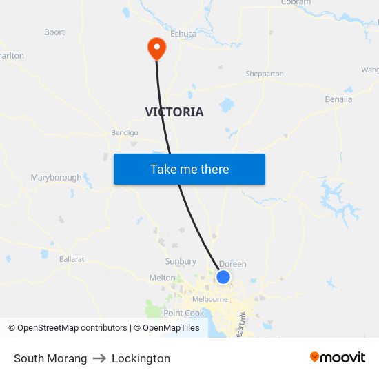 South Morang to Lockington map