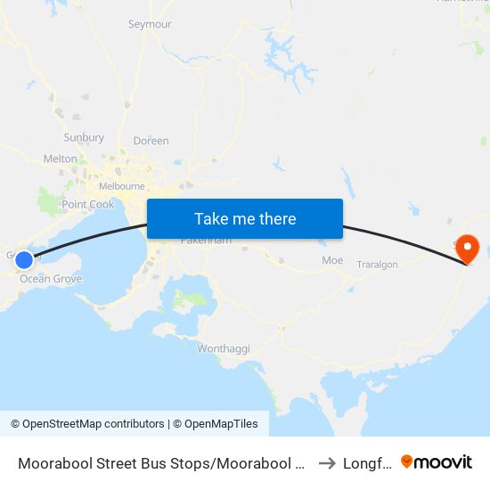 Moorabool Street Bus Stops/Moorabool St (Geelong) to Longford map